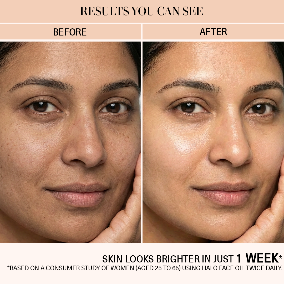 skin brightening result before & after