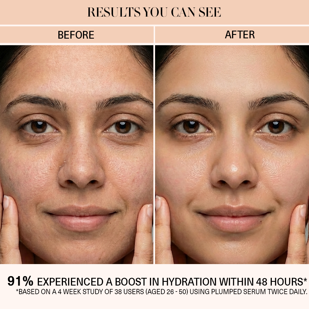 hydrating serum before after image
