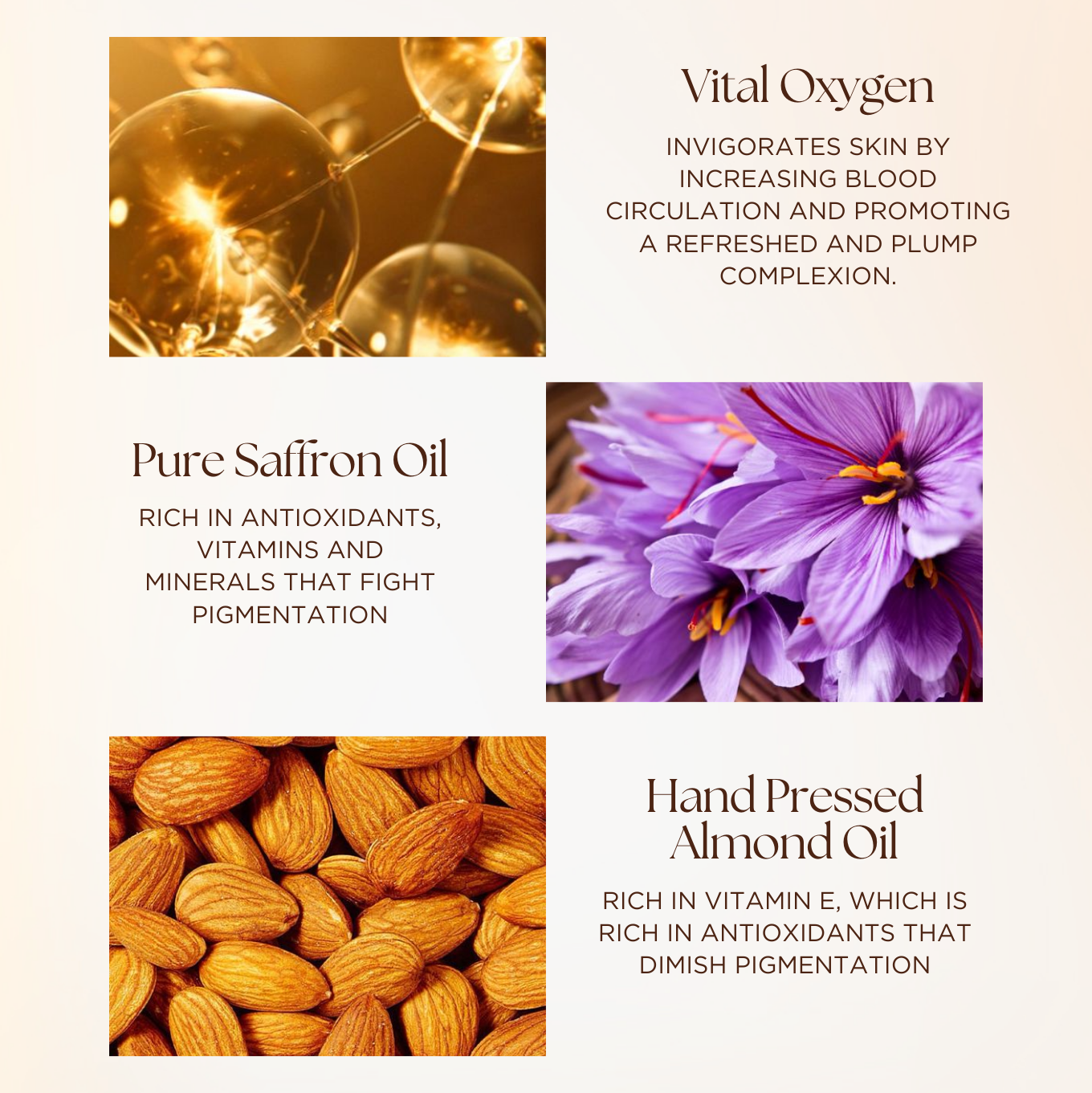rich in antioxidants​,
saffron oil benefits​,
almond oil benefits